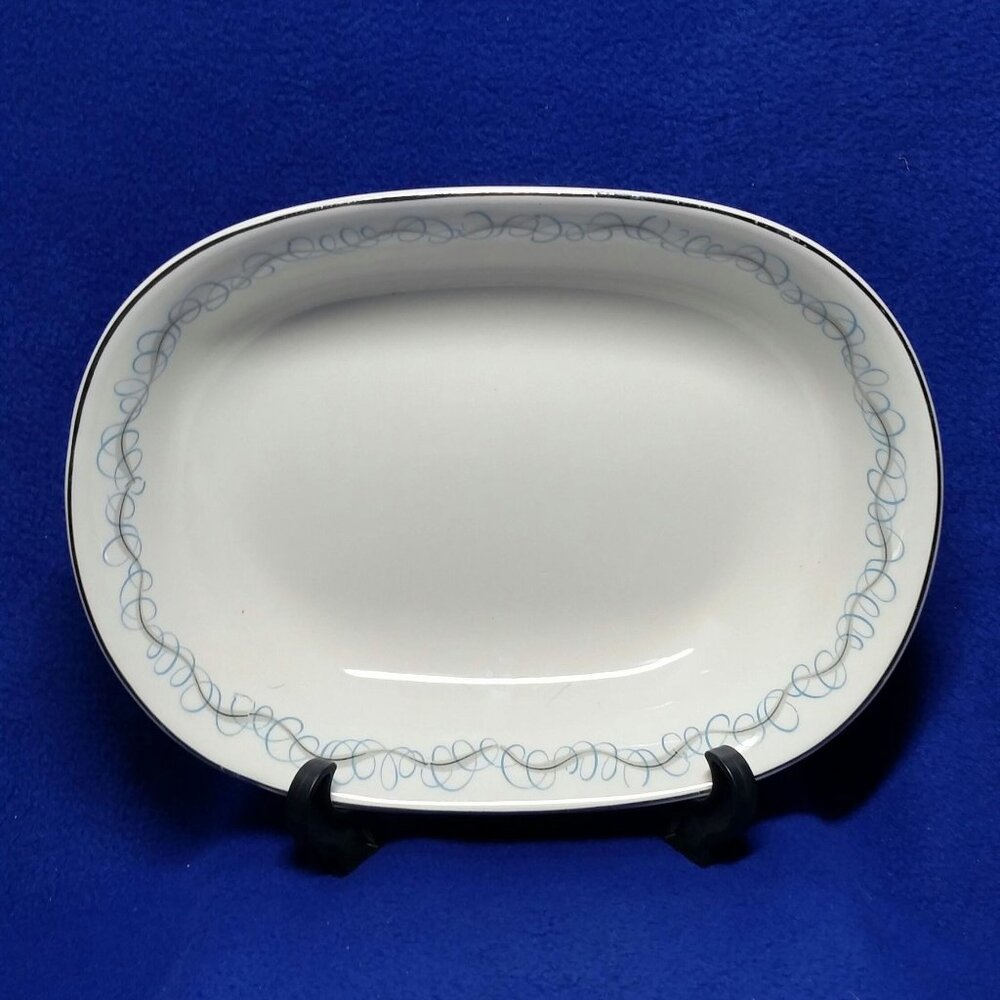 W.S. George China Craft Oval Vegetable Serving Bowl 284 840 H Pattern MCM AS IS
